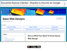 Tablet Screenshot of nanowebdesigns.com